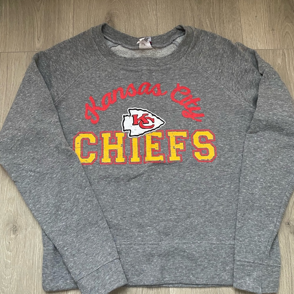 NFL Kansas City Chiefs Gray Crewneck Sweater